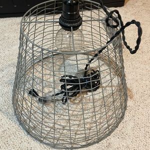New metal lightshade, includes Edison lightbulb.